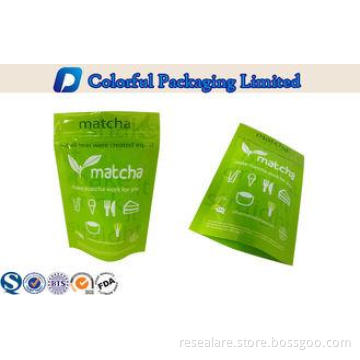 100g Food Aluminum Lined Resealable Stand up Pouches With Z